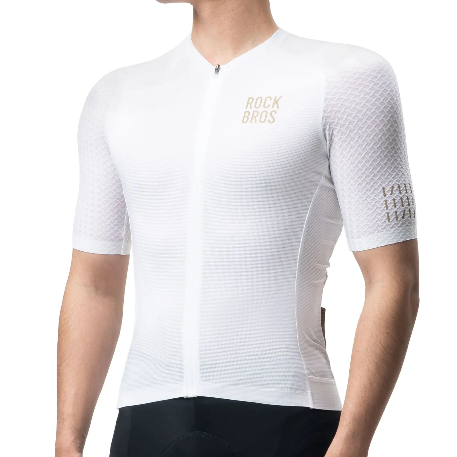 ROCKBROS Men's Short-Sleeve Cycling Jersey Diamond Pattern - Image 4