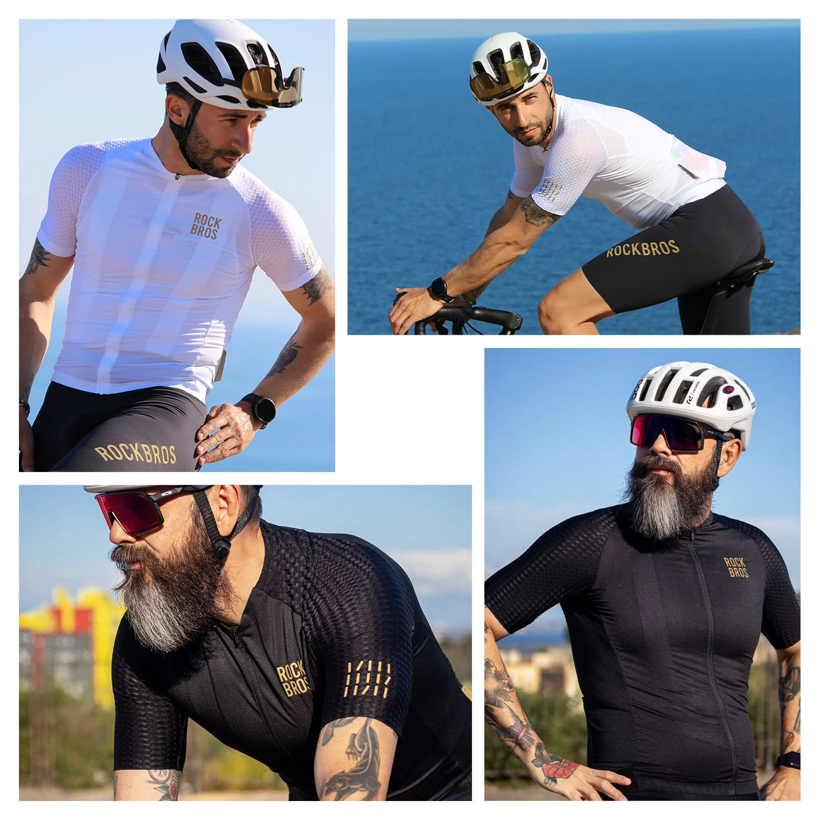 ROCKBROS Men's Short-Sleeve Cycling Jersey Diamond Pattern - Image 5