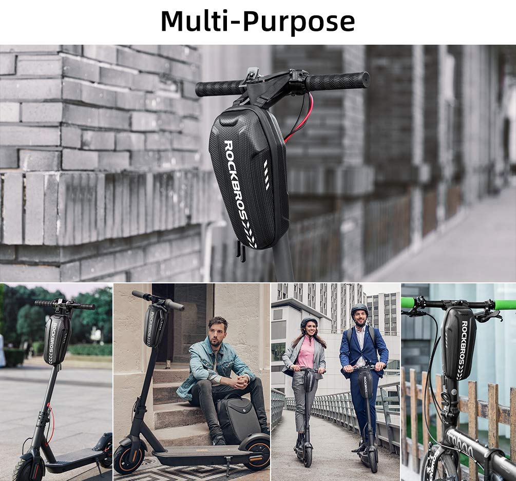 ROCKBROS Scooter Storage Bag Waterproof EVA Hard Shell Handlebar Bag for Scooters  Folding Bikes - Image 14