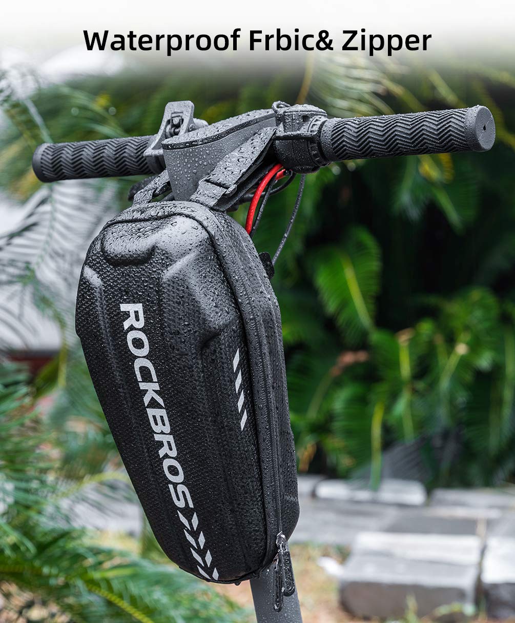 ROCKBROS Scooter Storage Bag Waterproof EVA Hard Shell Handlebar Bag for Scooters  Folding Bikes - Image 4