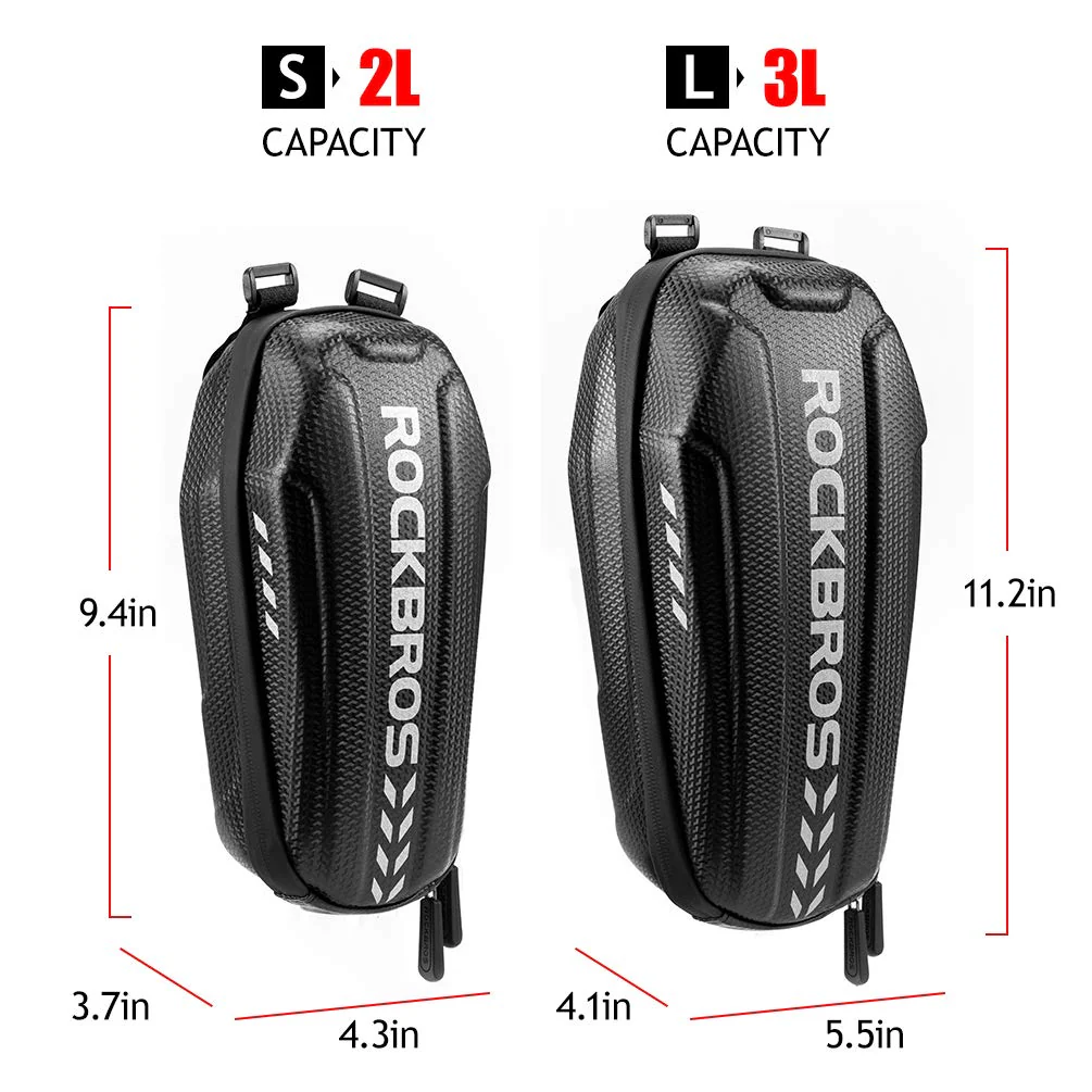 ROCKBROS Scooter Storage Bag Waterproof EVA Hard Shell Handlebar Bag for Scooters  Folding Bikes - Image 6