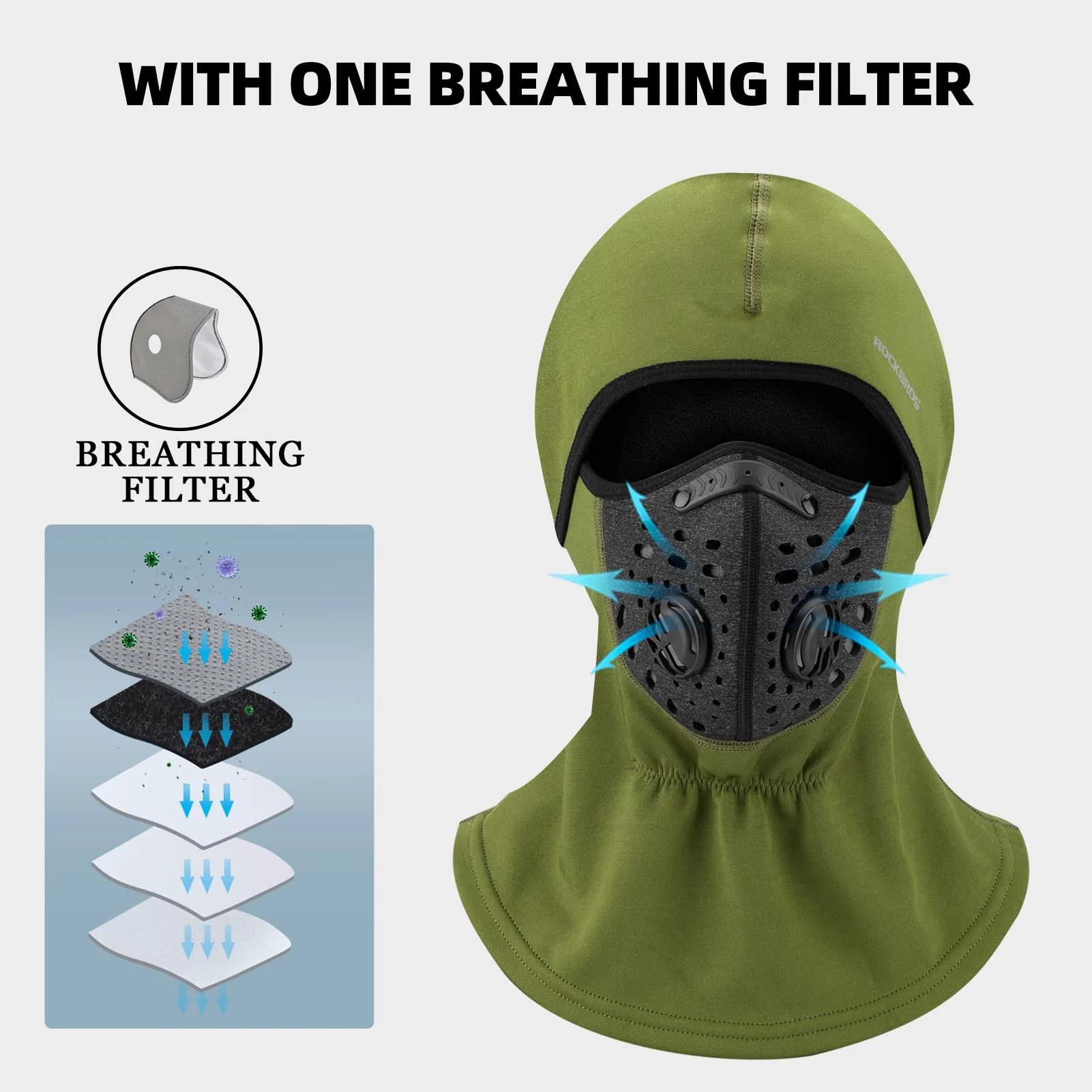 ROCKBROS Ski Mask Balaclava Winter Mask for Men Baclava Cold Weather Thermal - Image 16