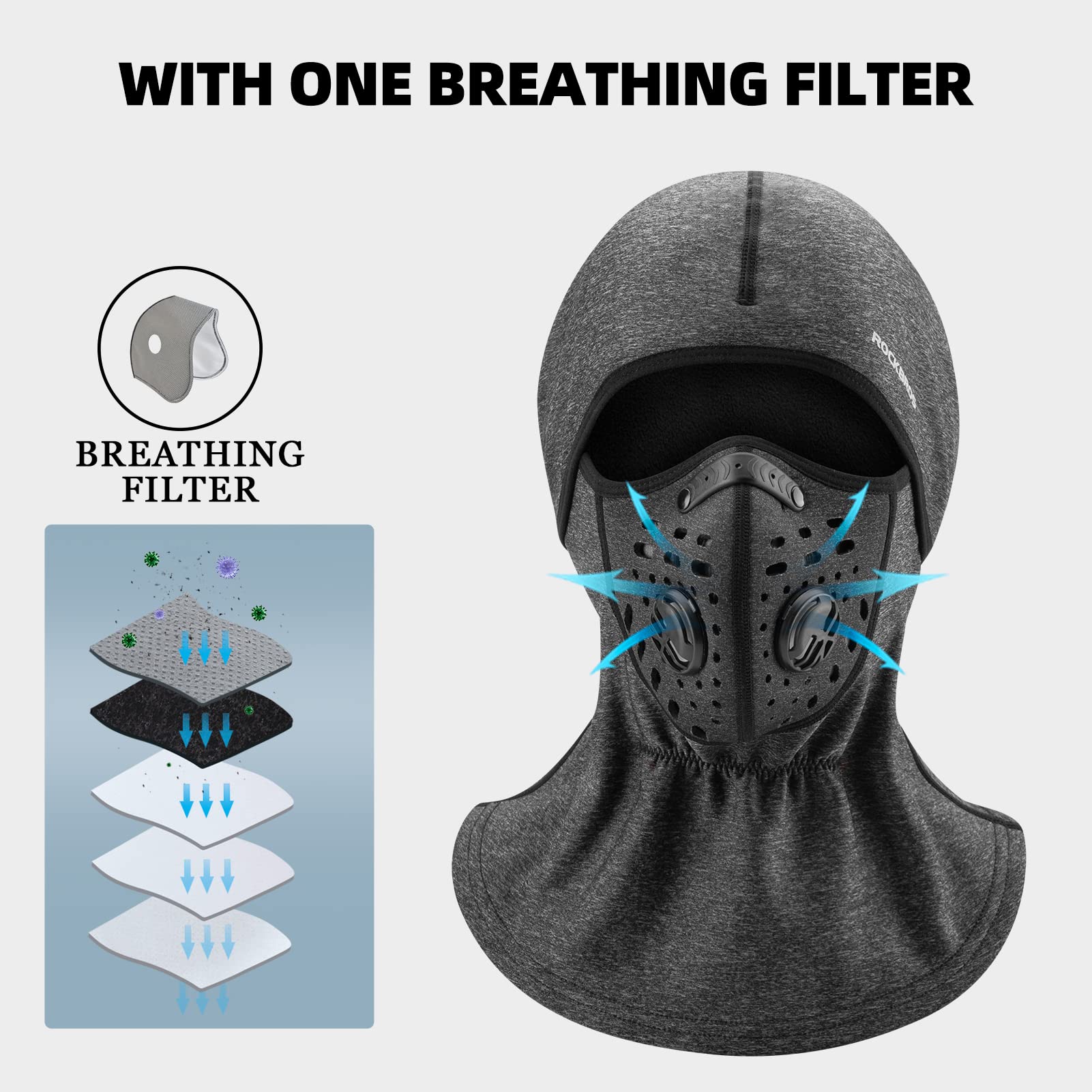 ROCKBROS Ski Mask Balaclava Winter Mask for Men Baclava Cold Weather Thermal - Image 22