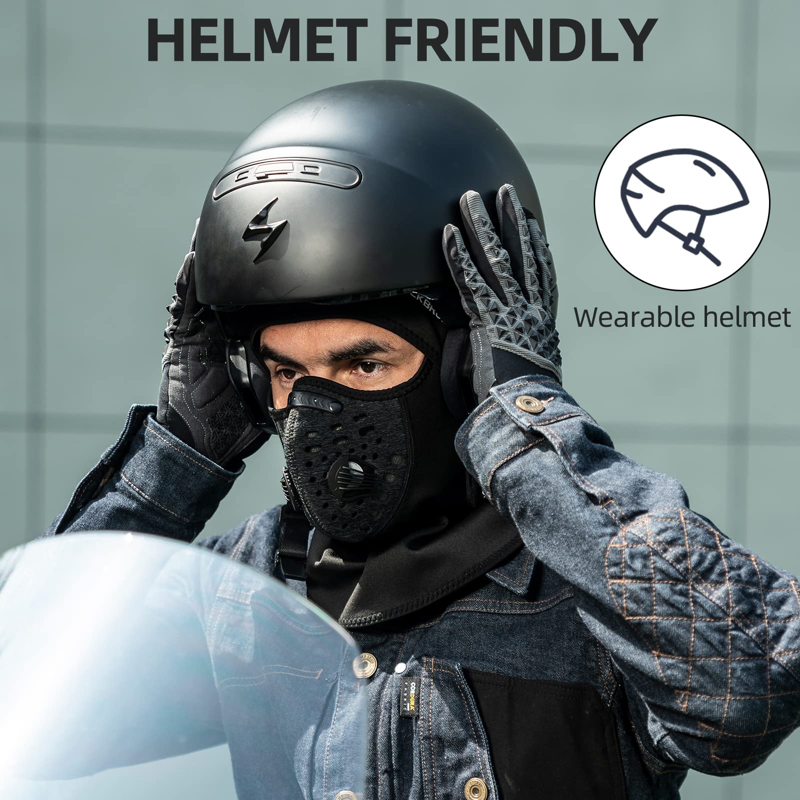 ROCKBROS Ski Mask Balaclava Winter Mask for Men Baclava Cold Weather Thermal - Image 6