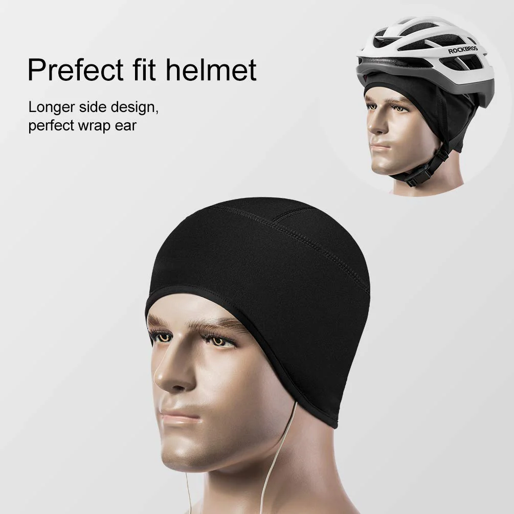 ROCKBROS Skull Cap Thermal Helmet Liner for Men Women Moisture Wicking Fits Under Helmets - Image 11