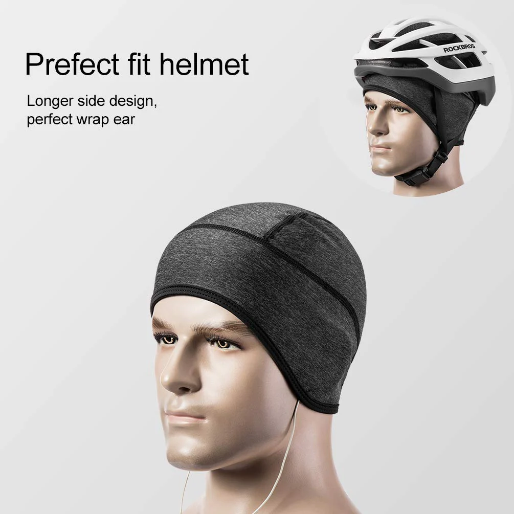ROCKBROS Skull Cap Thermal Helmet Liner for Men Women Moisture Wicking Fits Under Helmets - Image 6