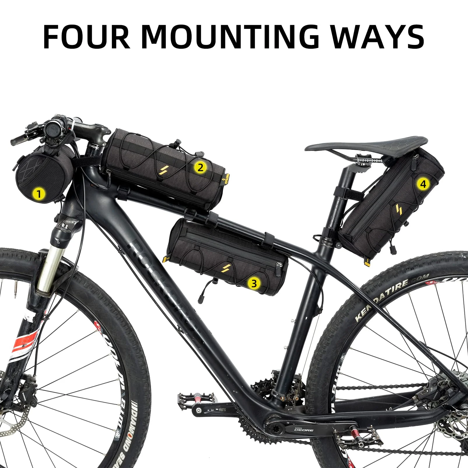 ROCKBROS Small Handlebar Bag Handy Front Bike Storage Pouch with Shoulder Strap Ideal - Image 4