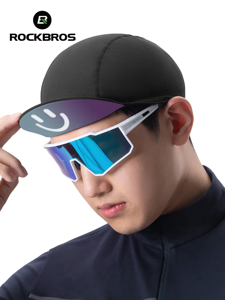 ROCKBROS Smiley Winter Hat Fleece Lined Sun Protection Helmet Compatible Reflective Design - Image 3