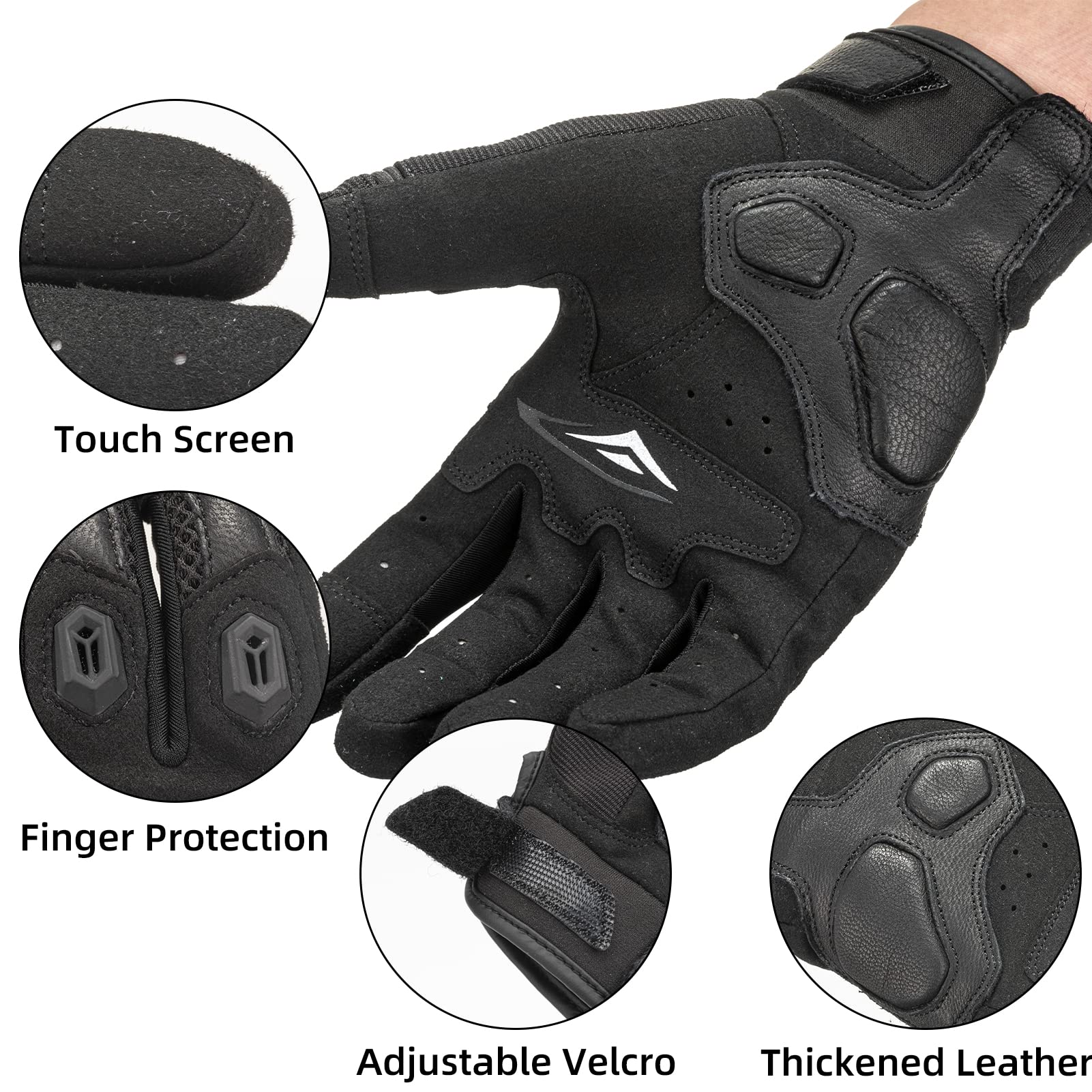 ROCKBROS Summer Motorcycle Gloves - Breathable, Touchscreen Hard Knuckle Gloves for Men Women - Image 4