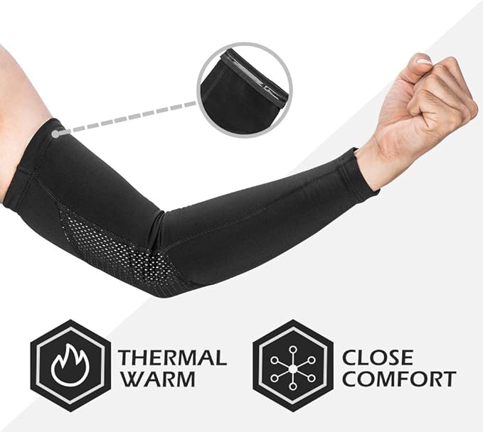 ROCKBROS Thermal Arm Warmers for Men & Women Non-Slip Cycling Running Sleeves - Image 4