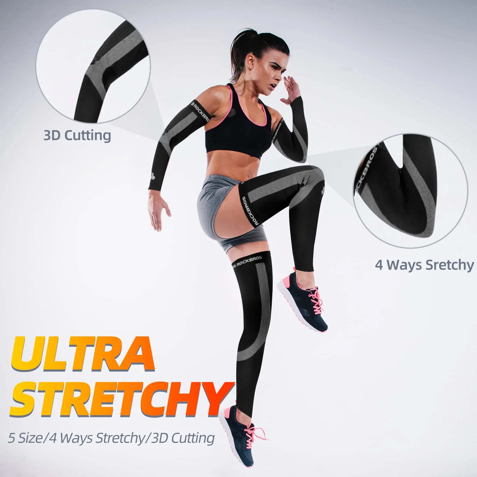 ROCKBROS Thermal Arm Warmers for Men & Women, Windproof Winter Sleeves - Image 3
