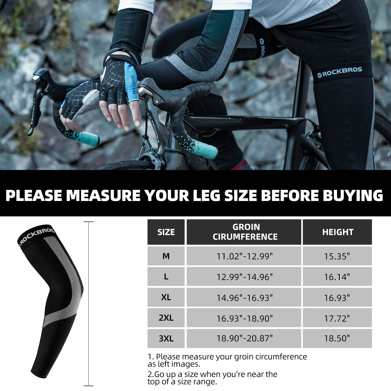 ROCKBROS Thermal Arm Warmers for Men & Women, Windproof Winter Sleeves - Image 6