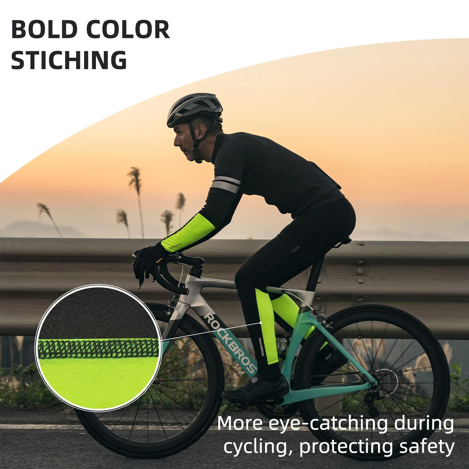 ROCKBROS Thermal Compression Leg Warmers for Men and Women, Full Leg Sleeves for Cycling - Image 5