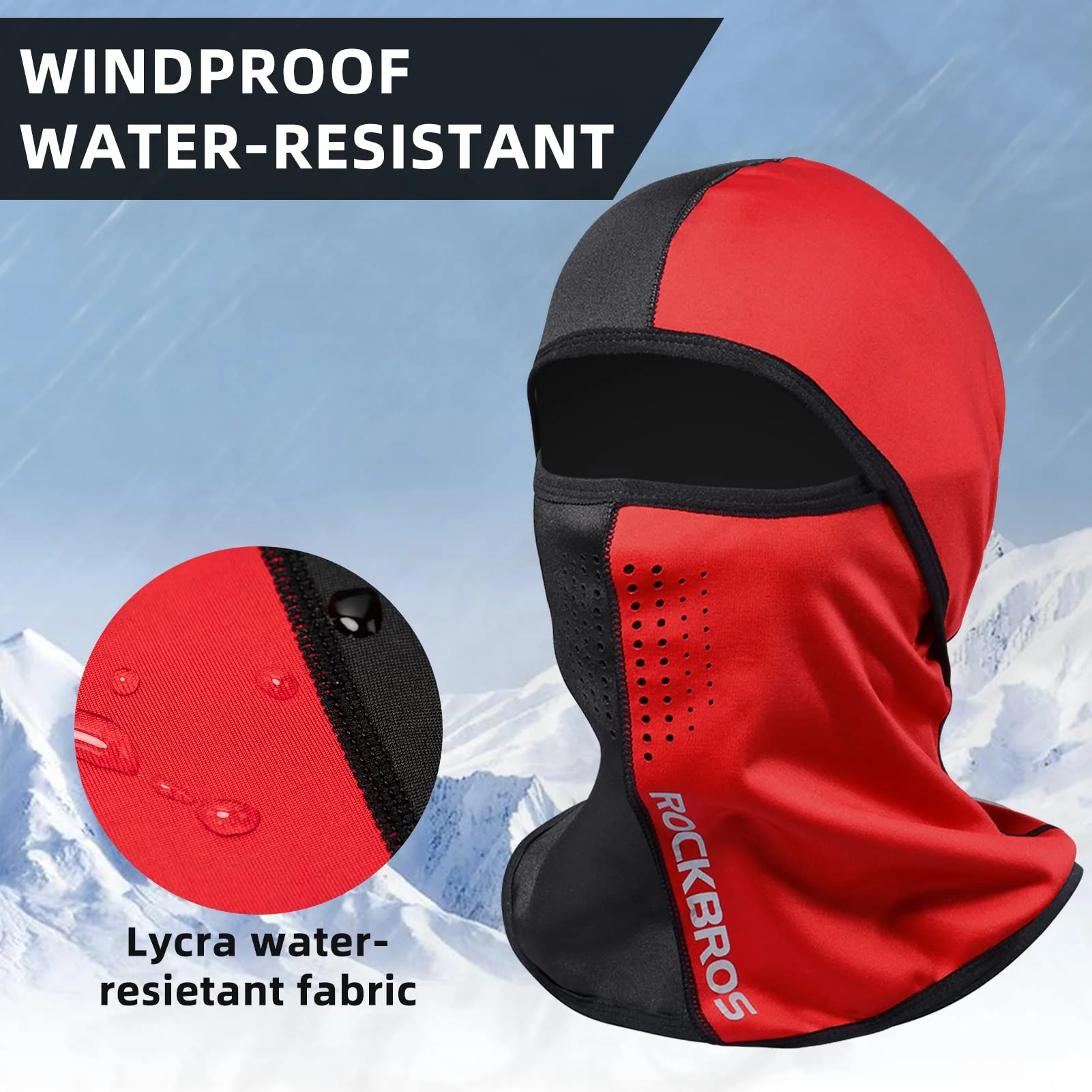ROCKBROS Thermal Fleece Balaclava with Airholes, Windproof Helmet - Image 10