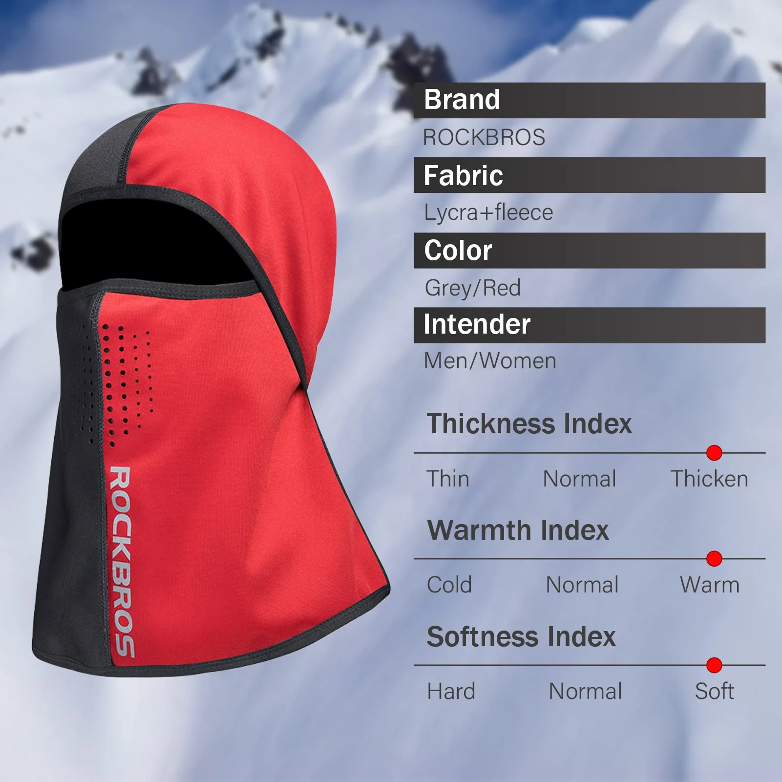 ROCKBROS Thermal Fleece Balaclava with Airholes, Windproof Helmet - Image 11