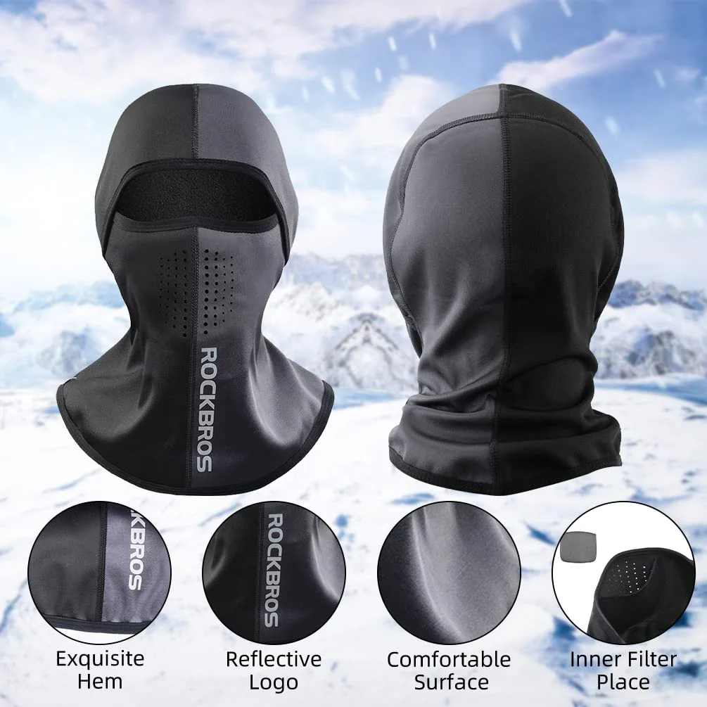 ROCKBROS Thermal Fleece Balaclava with Airholes, Windproof Helmet - Image 4