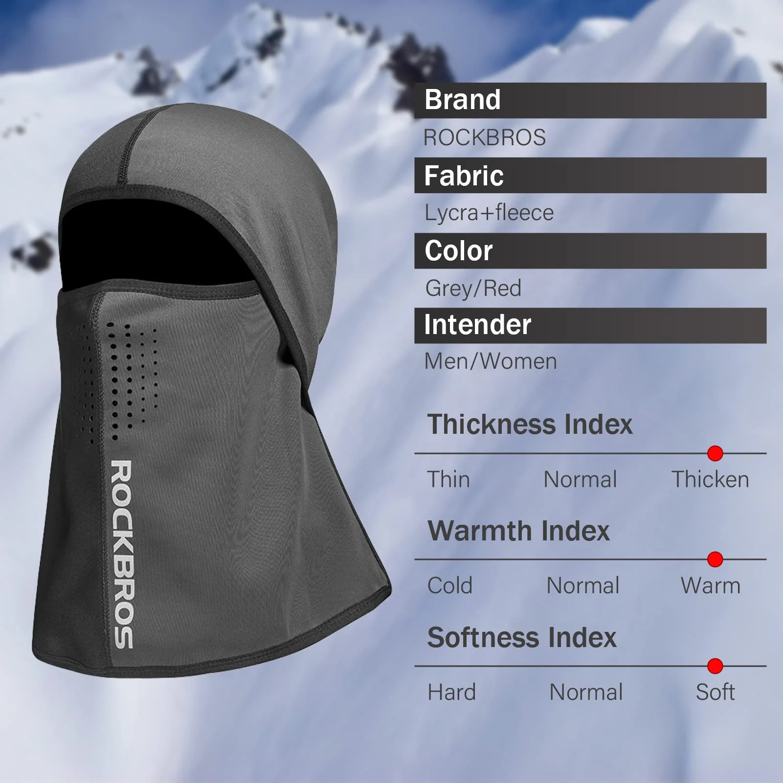 ROCKBROS Thermal Fleece Balaclava with Airholes, Windproof Helmet - Image 6