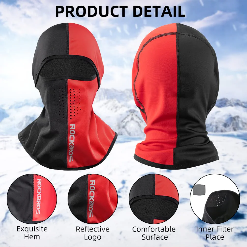 ROCKBROS Thermal Fleece Balaclava with Airholes, Windproof Helmet - Image 9