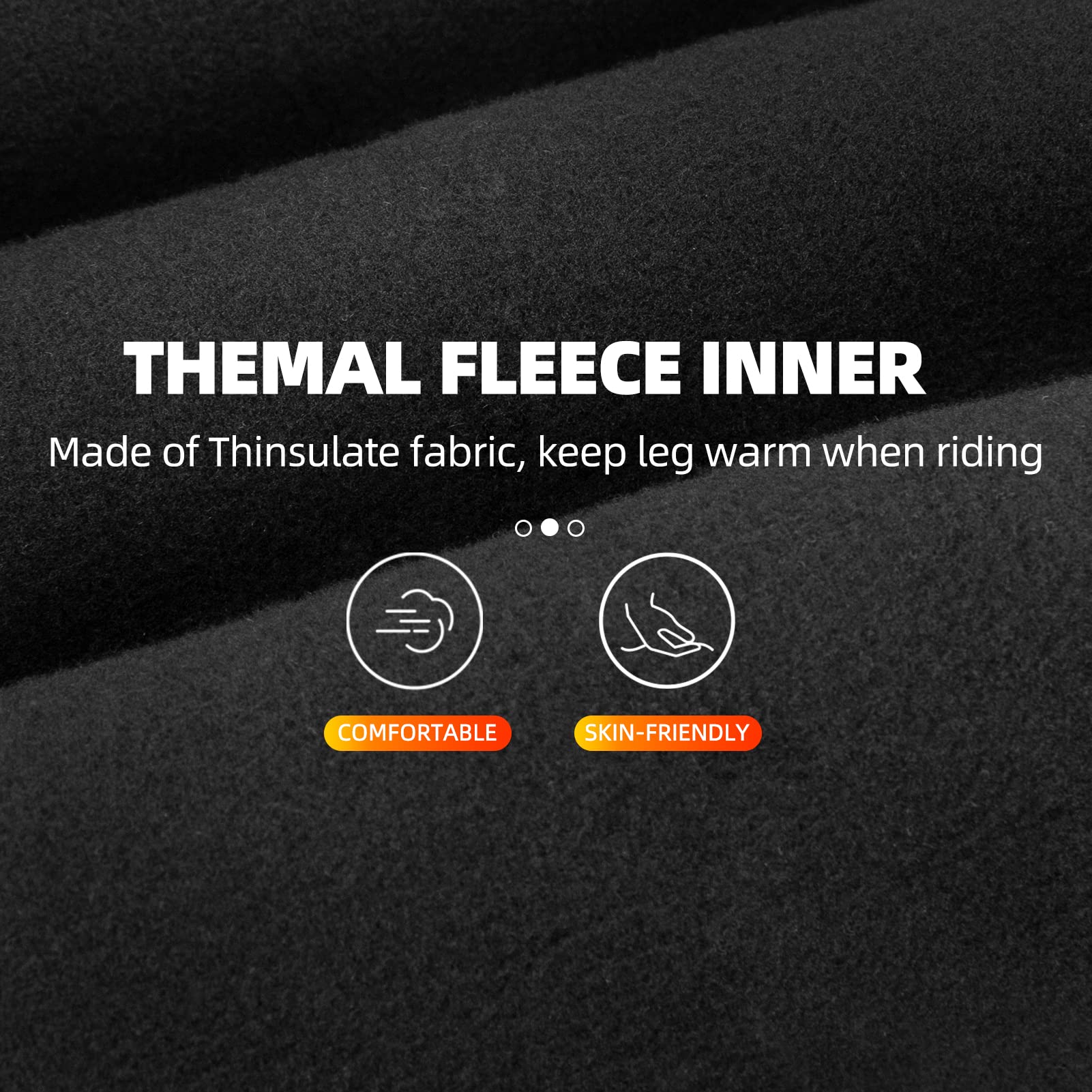 ROCKBROS Thermal Fleece Cycling Running Leg Warmers, Non-Slip Long Leg Sleeves for Winter - Image 6