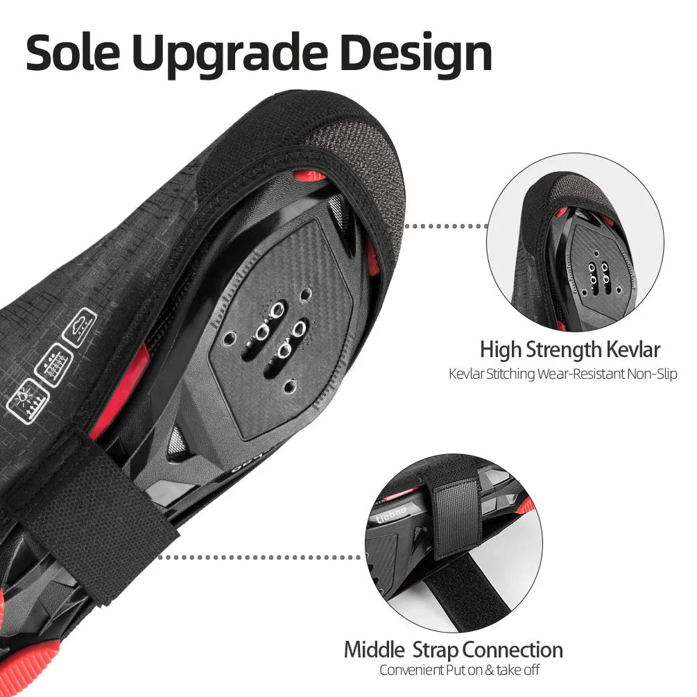 ROCKBROS Thermal Windproof Bike Shoe Covers for Mountain  Road - Image 3