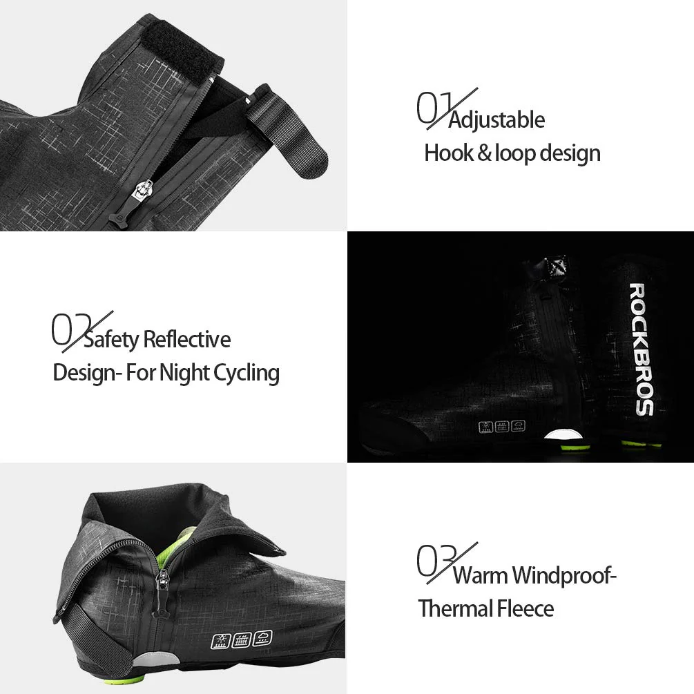 ROCKBROS Thermal Windproof Bike Shoe Covers for Mountain  Road - Image 6