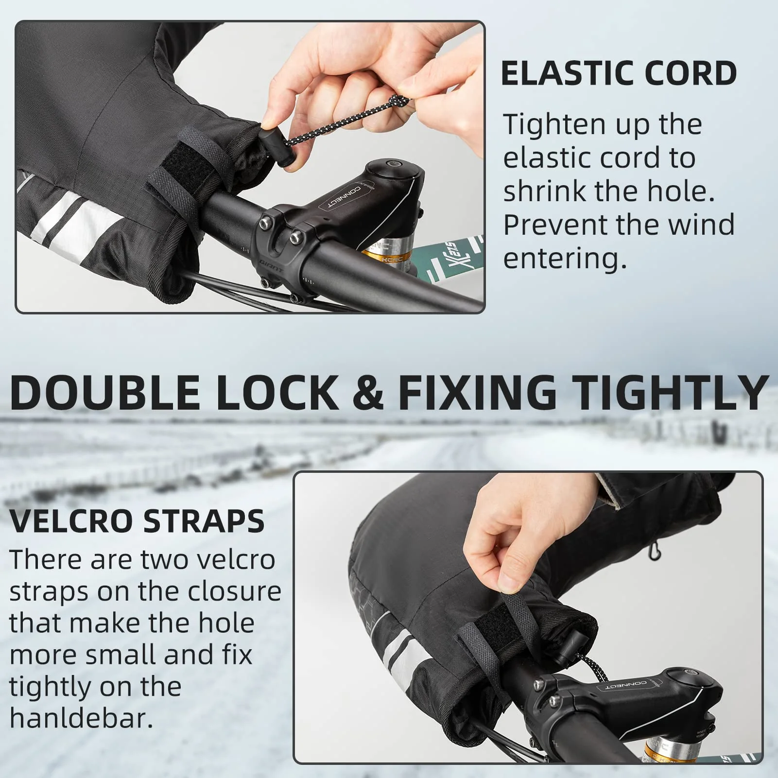 ROCKBROS Thinsulate Windproof Thermal Mountain Bike Handlebar Mittens - Image 5