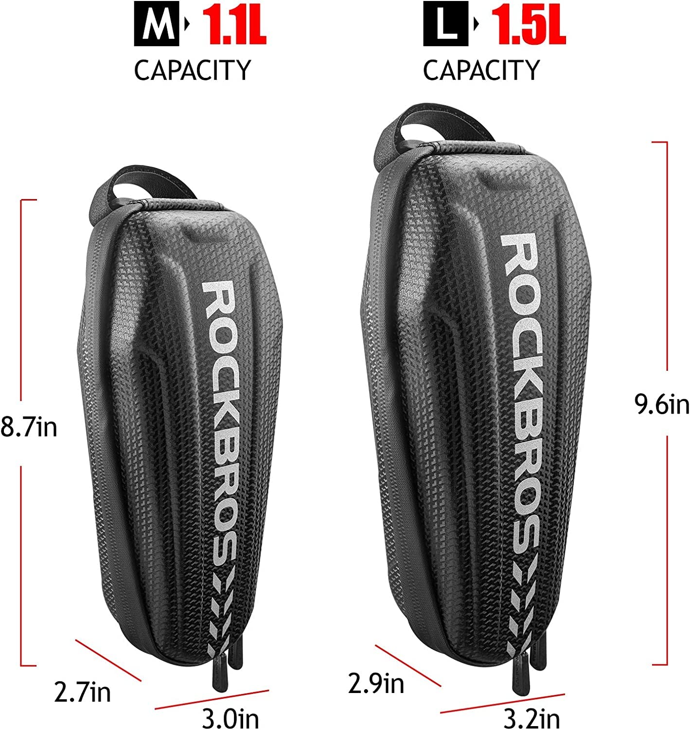 ROCKBROS Top Tube Bike Bag Bike Front Frame Bag EVA Bicycle Bag  Below 6.2"/6.5" - Image 3