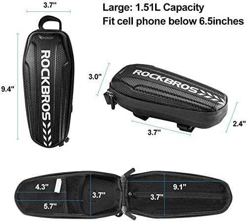 ROCKBROS Top Tube Bike Bag Bike Front Frame Bag EVA Bicycle Bag  Below 6.2"/6.5" - Image 7