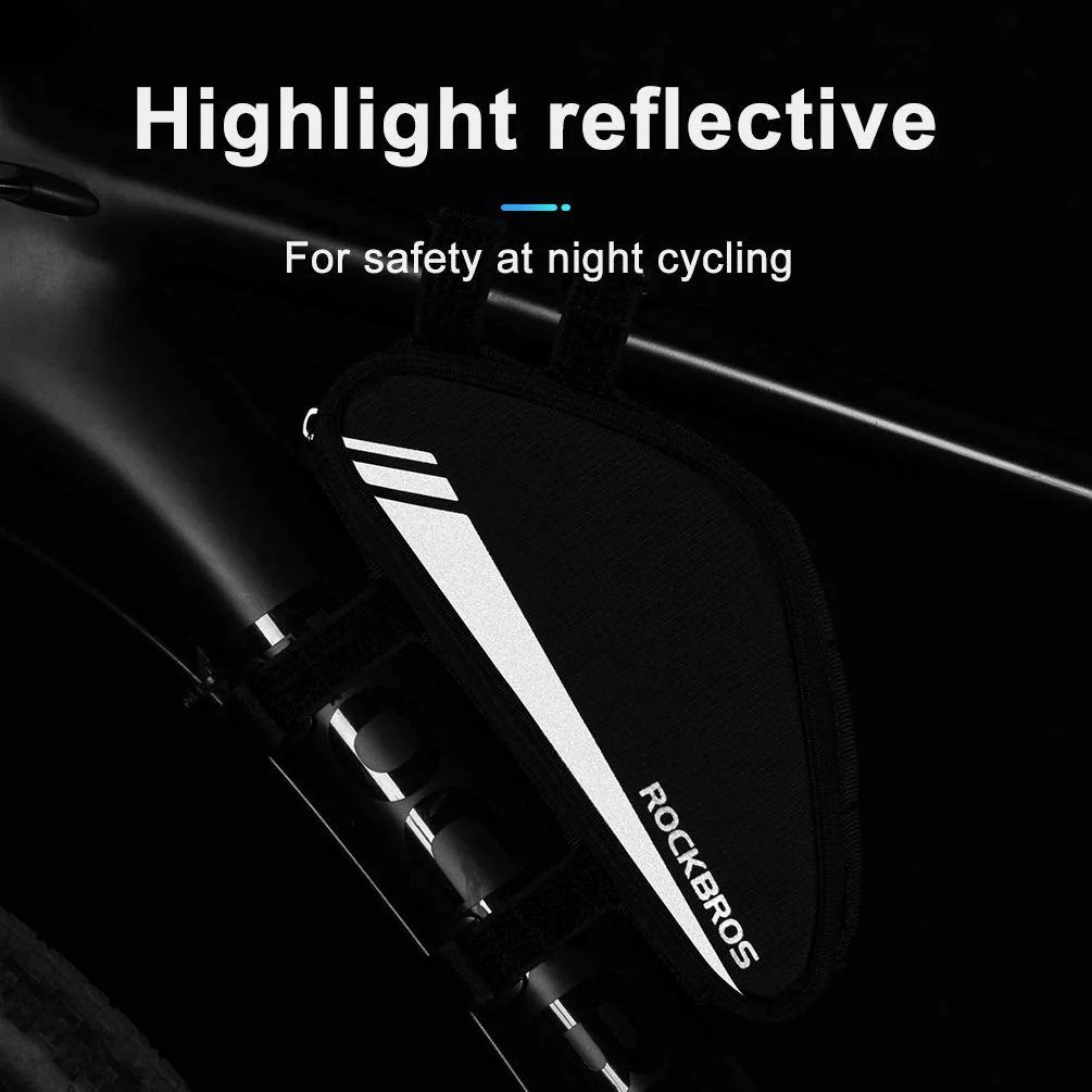 ROCKBROS Triangle Bike Frame Bag 0.7L Road & Mountain Bike Storage Pouch - Image 5