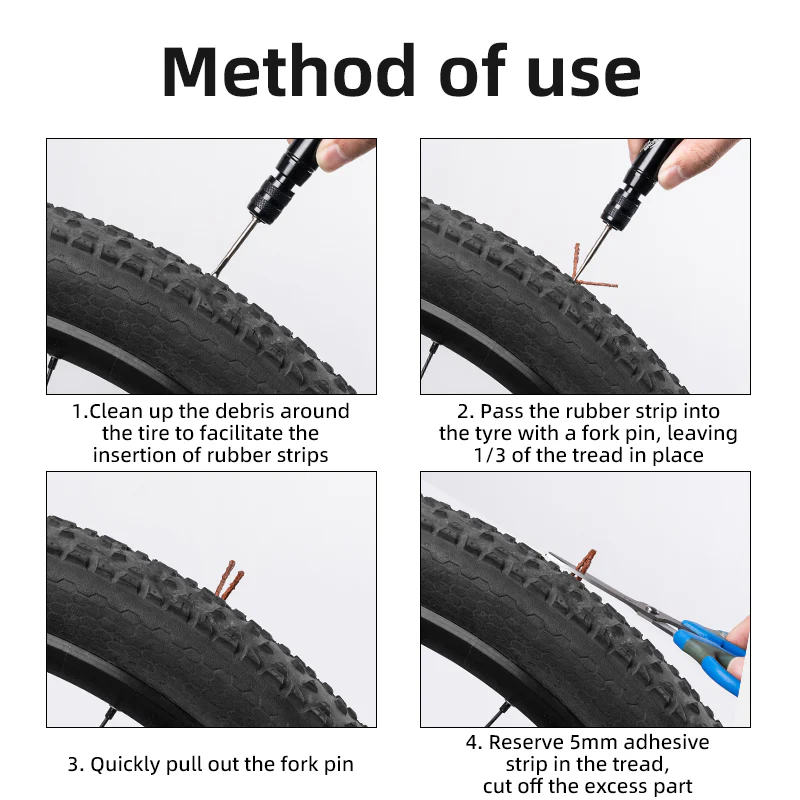 ROCKBROS Vacuum Aluminum Alloy Tire Repair Tool Compact Portable - Image 6