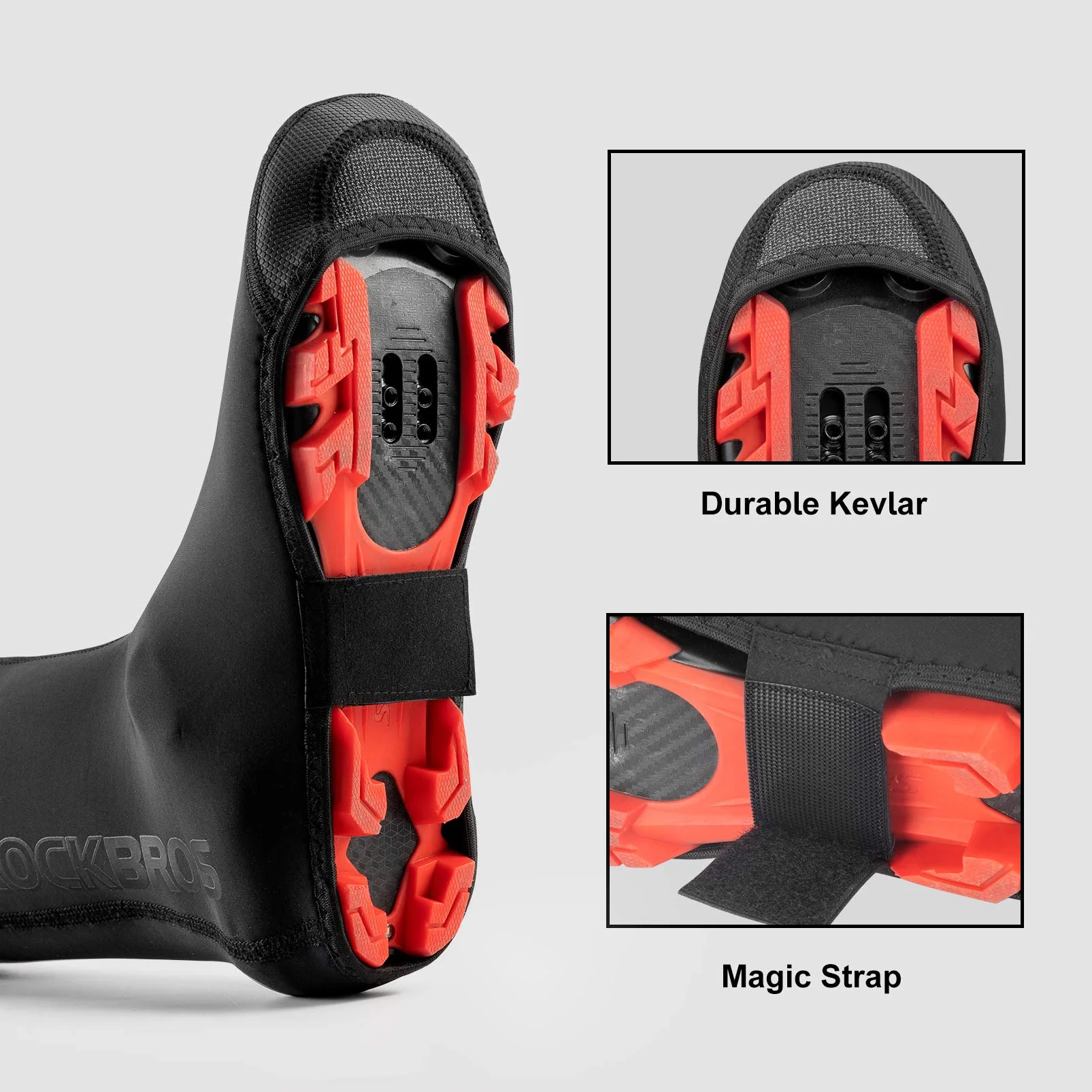 ROCKBROS Warm Windproof Water-Resistant Cycling Shoe Covers - Image 5