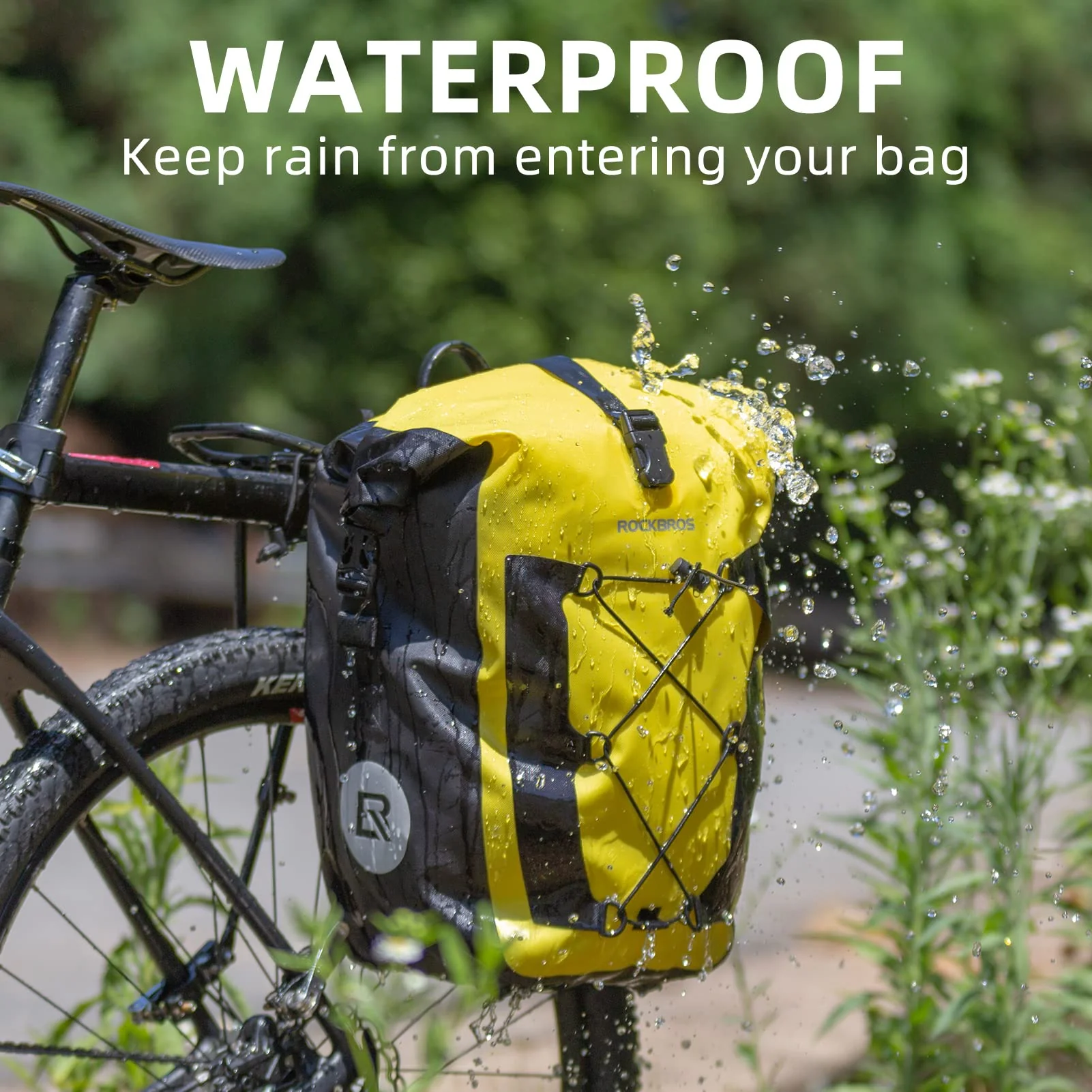 ROCKBROS Waterproof 27L Large Capacity Bike Rear Rack Bicycle Pannier Bag Waterproof - Image 10
