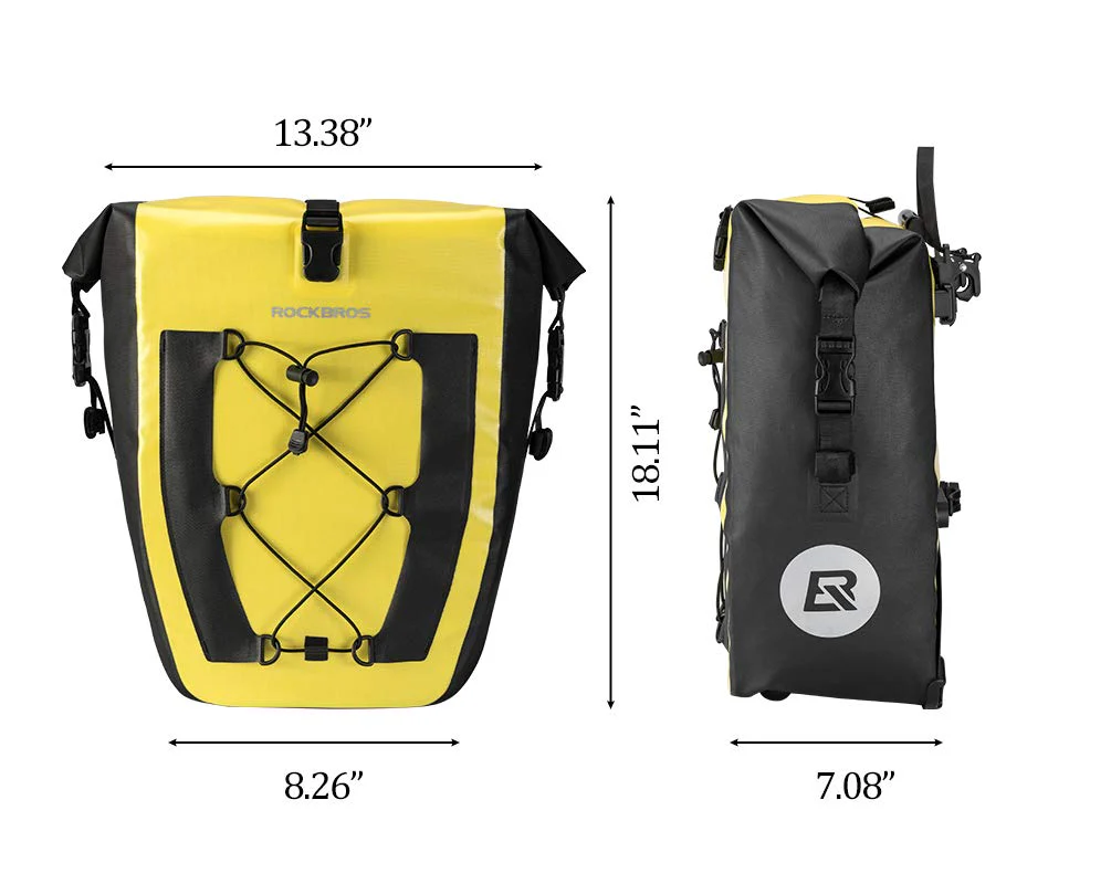 ROCKBROS Waterproof 27L Large Capacity Bike Rear Rack Bicycle Pannier Bag Waterproof - Image 15