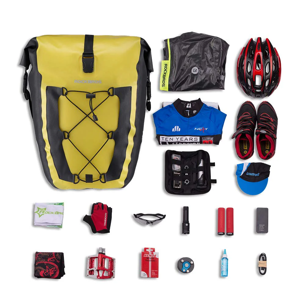 ROCKBROS Waterproof 27L Large Capacity Bike Rear Rack Bicycle Pannier Bag Waterproof - Image 16