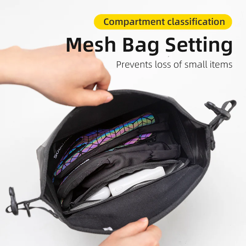 ROCKBROS Waterproof Bicycle Bag Folding Bike Front Basket Shoulder Pack Handlebar Bag - Image 6