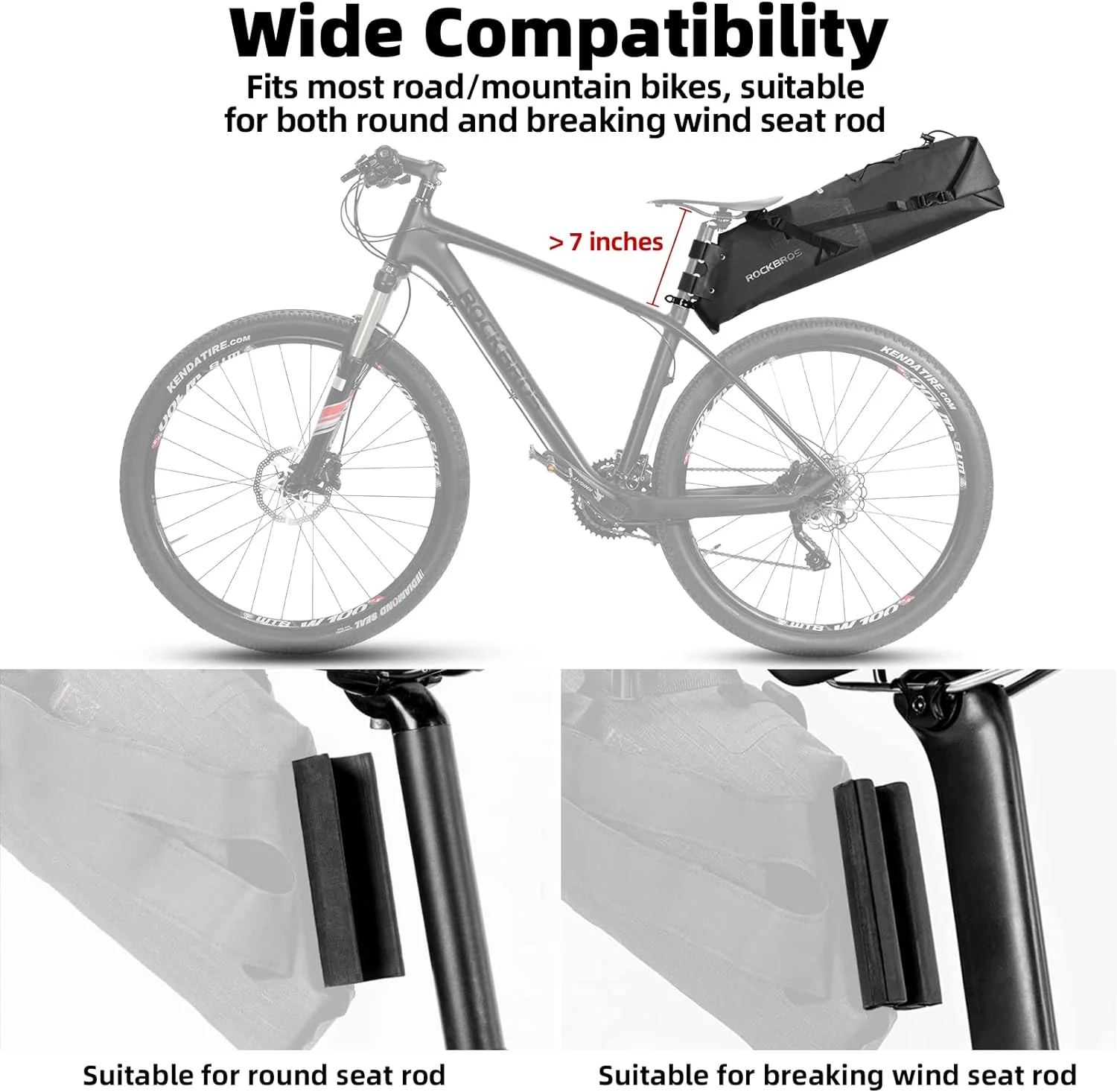 ROCKBROS Waterproof Bikepacking Saddle Bag 14L Adjustable Capacity Easy Install - Image 10