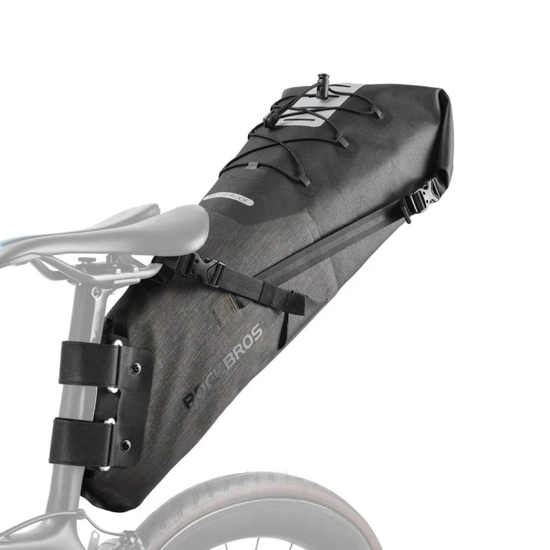 ROCKBROS Waterproof Bikepacking Saddle Bag 14L Adjustable Capacity Easy Install - Image 2