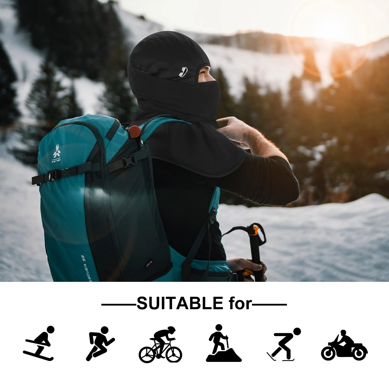 ROCKBROS Windproof Ski Mask for Men, Breathable Motorcycle Mask - Image 7