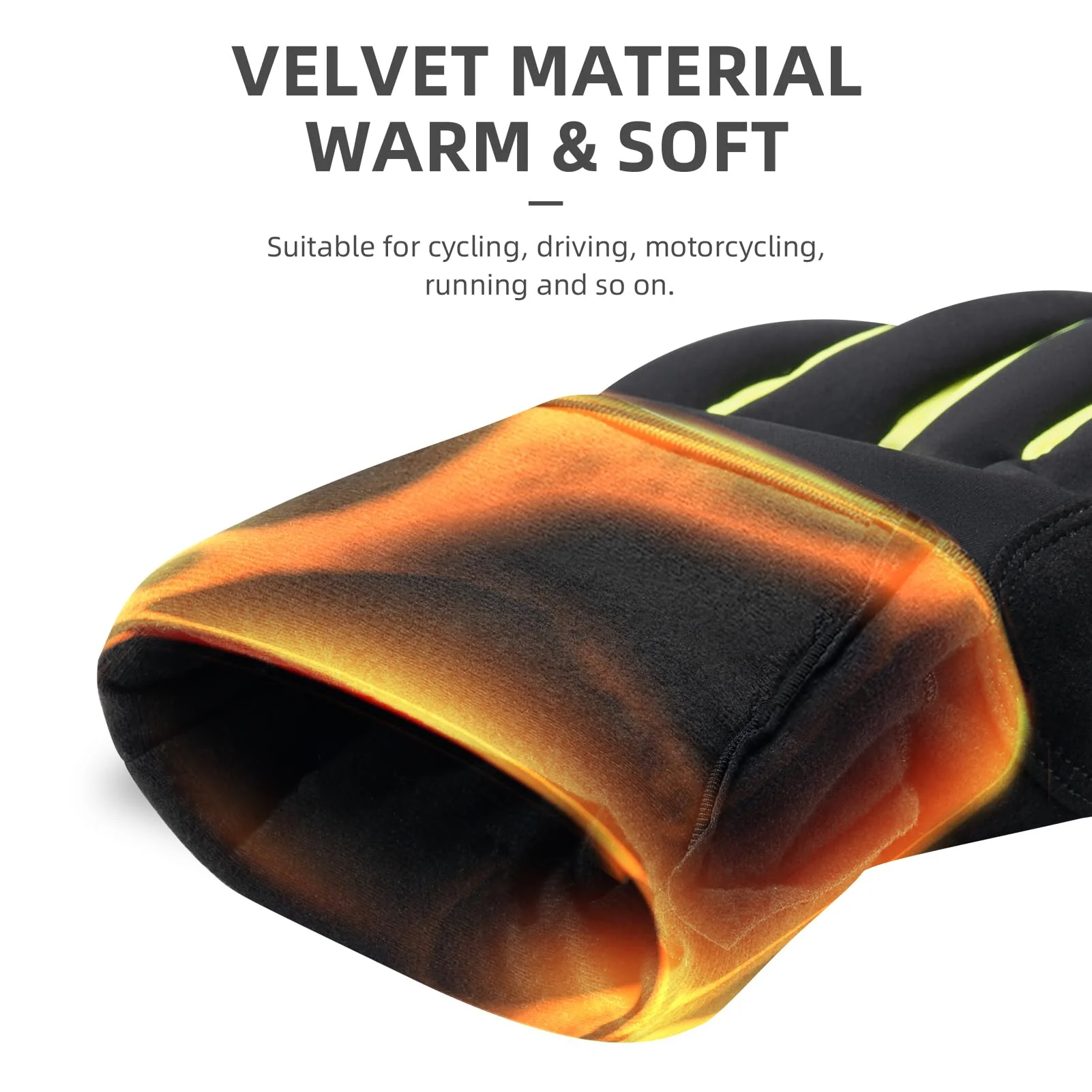 ROCKBROS Windproof Winter Cycling  Padded Thermal  Gloves for Men Women - Image 5