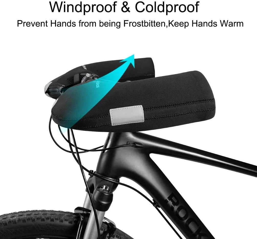 ROCKBROS Winter Bike Handlebar Mittens - Windproof Thermal Pogies for MTB - Image 3