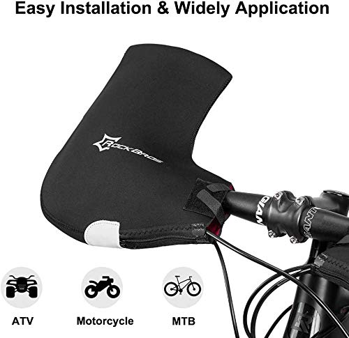 ROCKBROS Winter Bike Handlebar Mittens - Windproof Thermal Pogies for MTB - Image 4