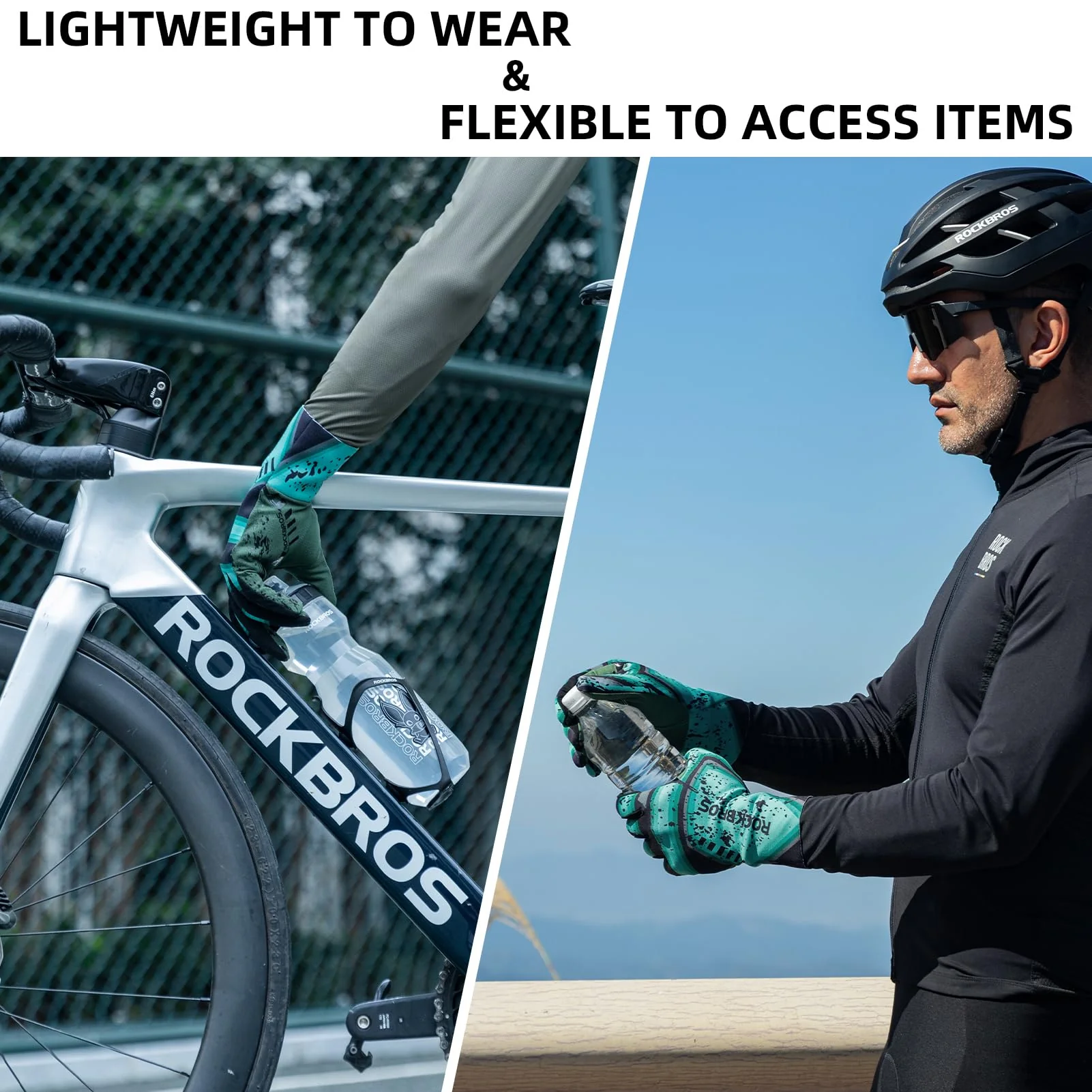 ROCKBROS Winter Cycling Gloves Men’s Thermal Windproof Full Finger MTB Gloves - Image 6