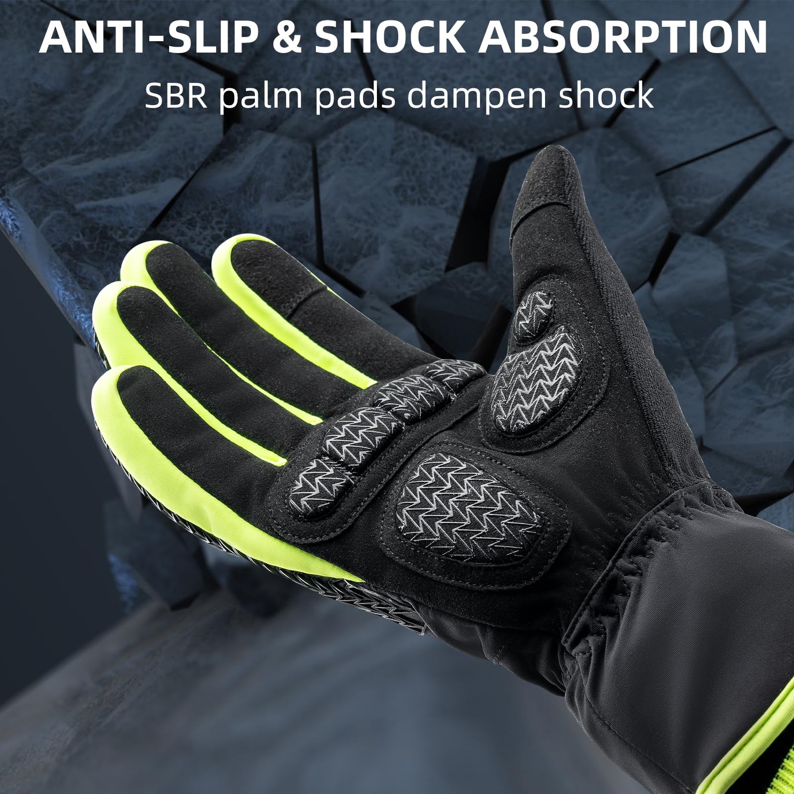 ROCKBROS Winter Cycling Gloves, Windproof Thermal Touchscreen Gloves for Men Women - Image 3