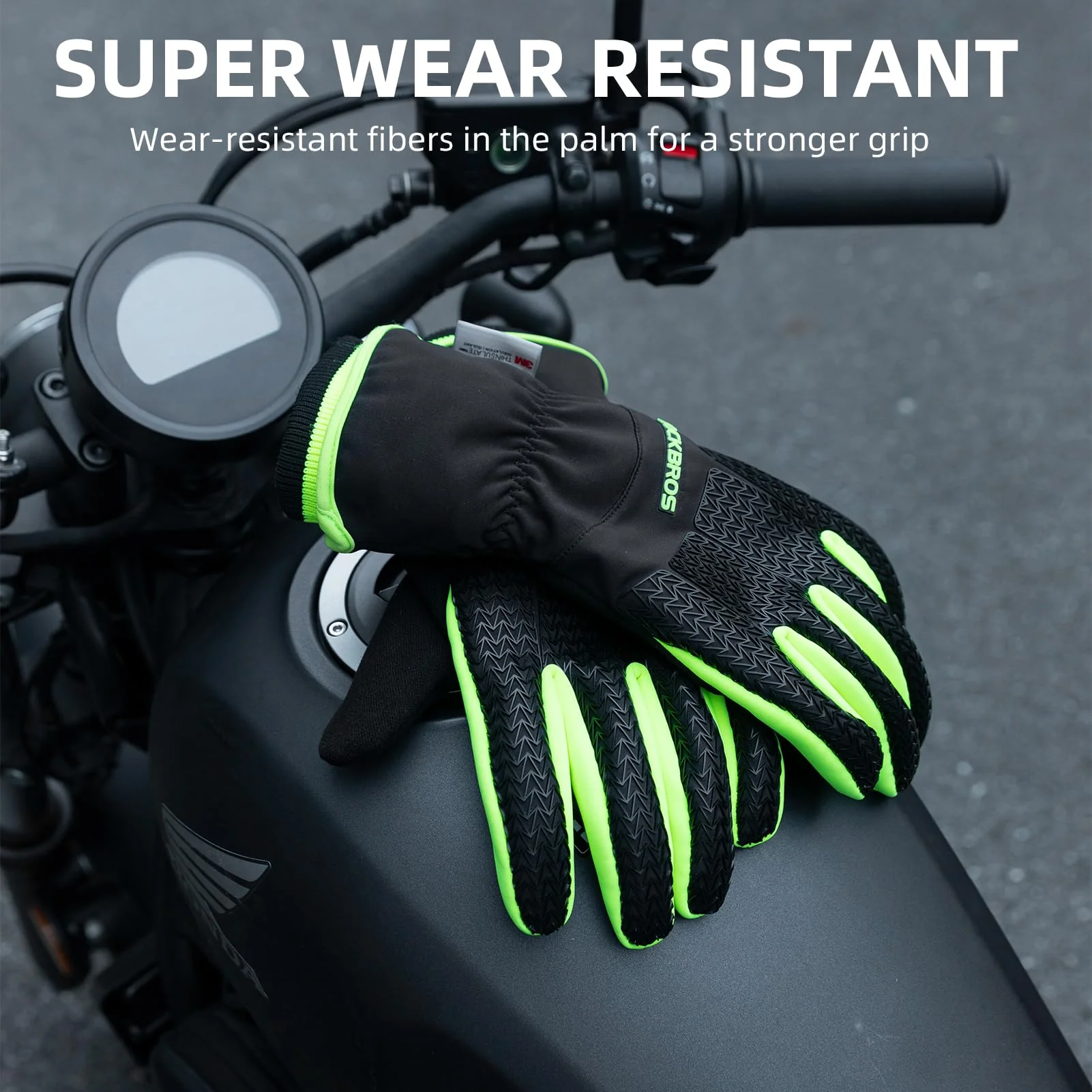 ROCKBROS Winter Cycling Gloves, Windproof Thermal Touchscreen Gloves for Men Women - Image 4