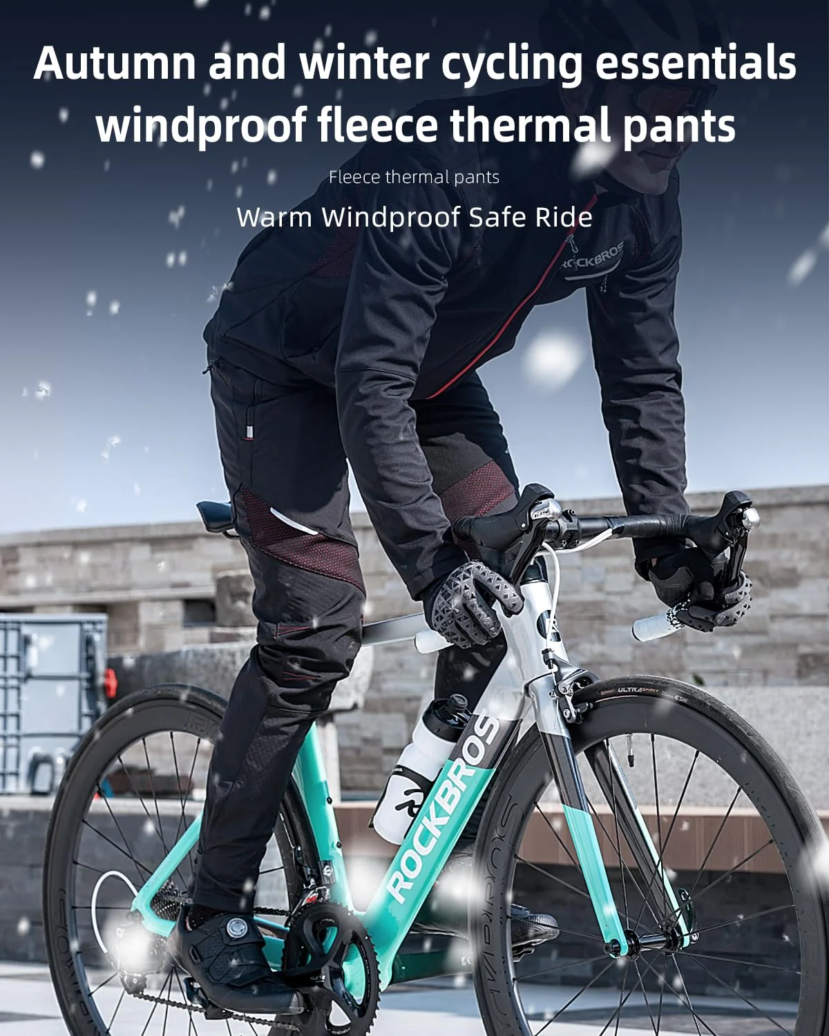 Men's Winter Cycling Pants Windproof Thermal Ergonomics - Image 3