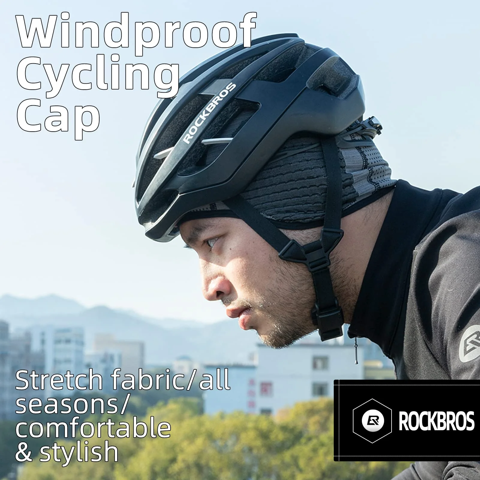 ROCKBROS Winter Cycling Skull Cap Thermal Helmet Liner with Earflaps for Men  Women - Image 5