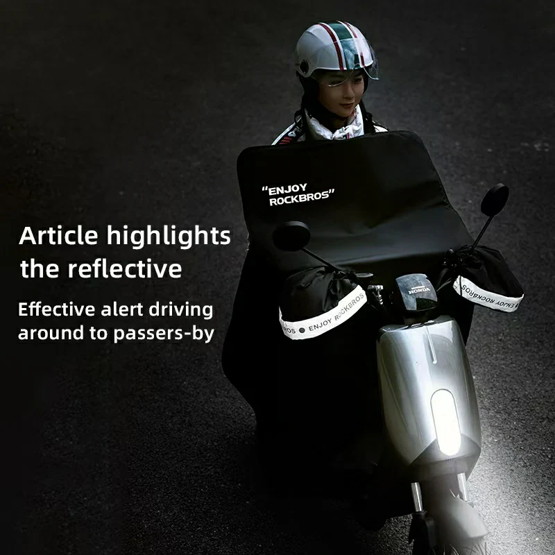 ROCKBROS Winter Electric Scooter Handlebar Muff Windproof Waterproof Leg Cover - Image 6