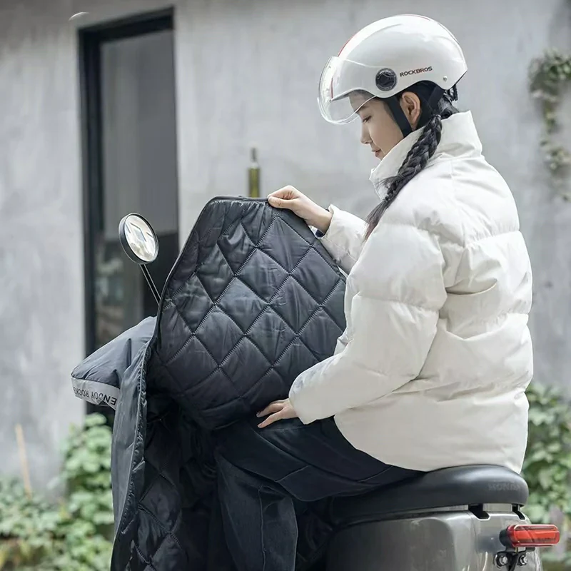 ROCKBROS Winter Electric Scooter Handlebar Muff Windproof Waterproof Leg Cover - Image 7