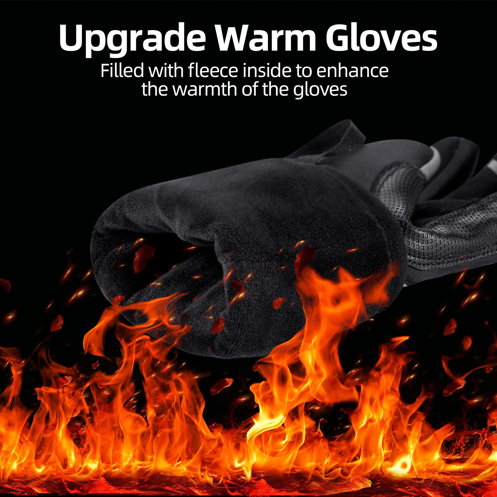 ROCKBROS Winter Gloves for Men Full Finger Touchscreen Cycling Gloves for Hiking Motorcycle - Image 5