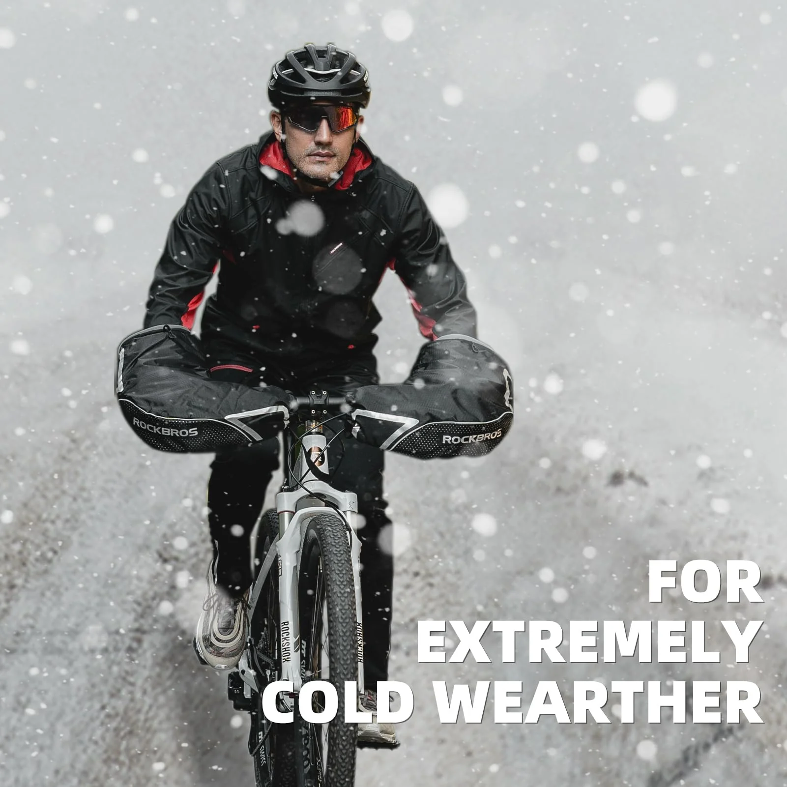 ROCKBROS Winter Handlebar Mittens - Extreme Cold Weather MTB Fat Bike Pogies - Image 5